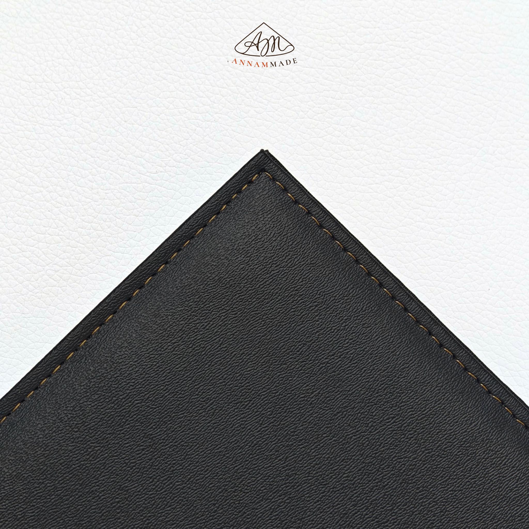 A4 Gold-Foil Leather Menu — 10 to 50 Clear Sleeves