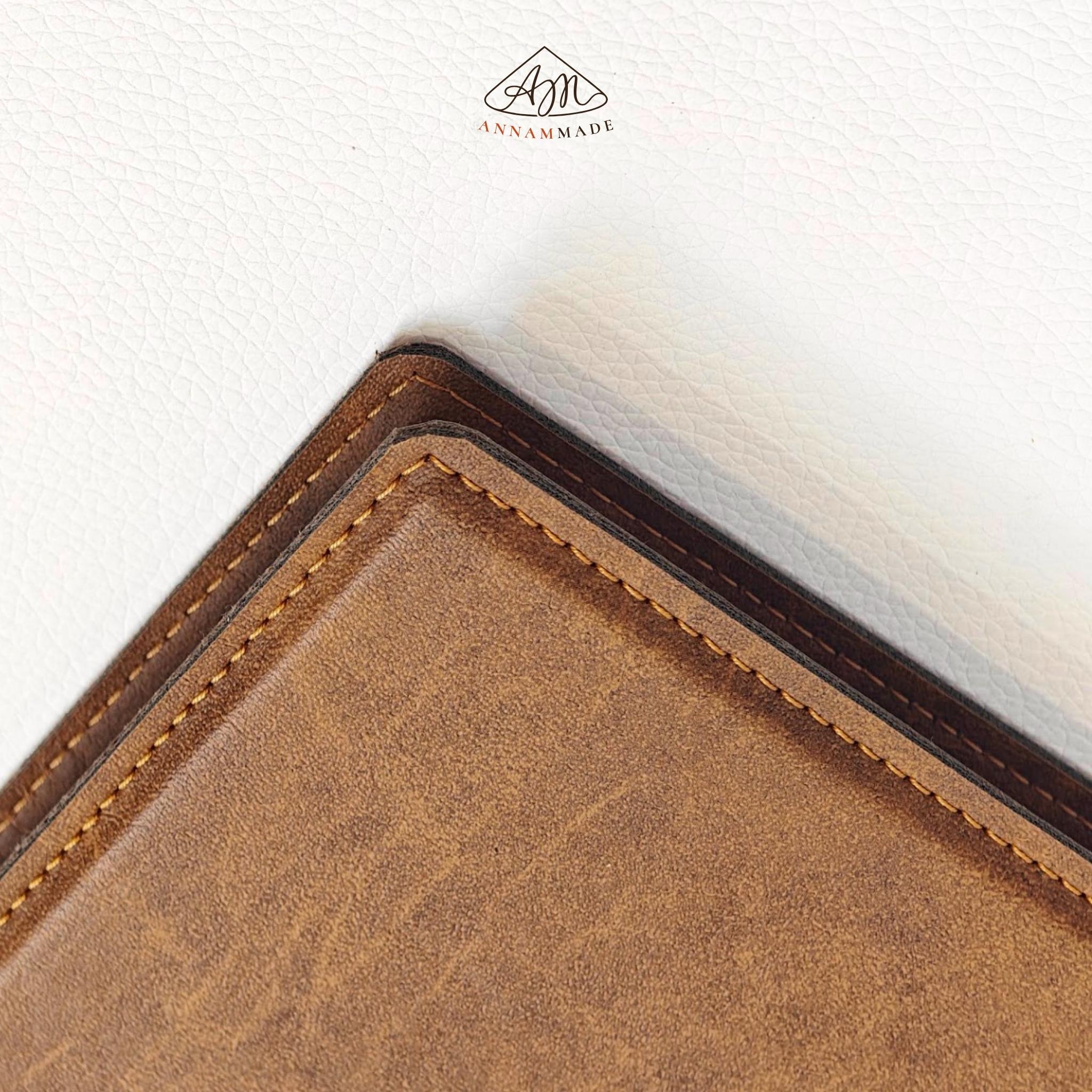 A4 Leather 3-Ring Binder — Documents & Menus