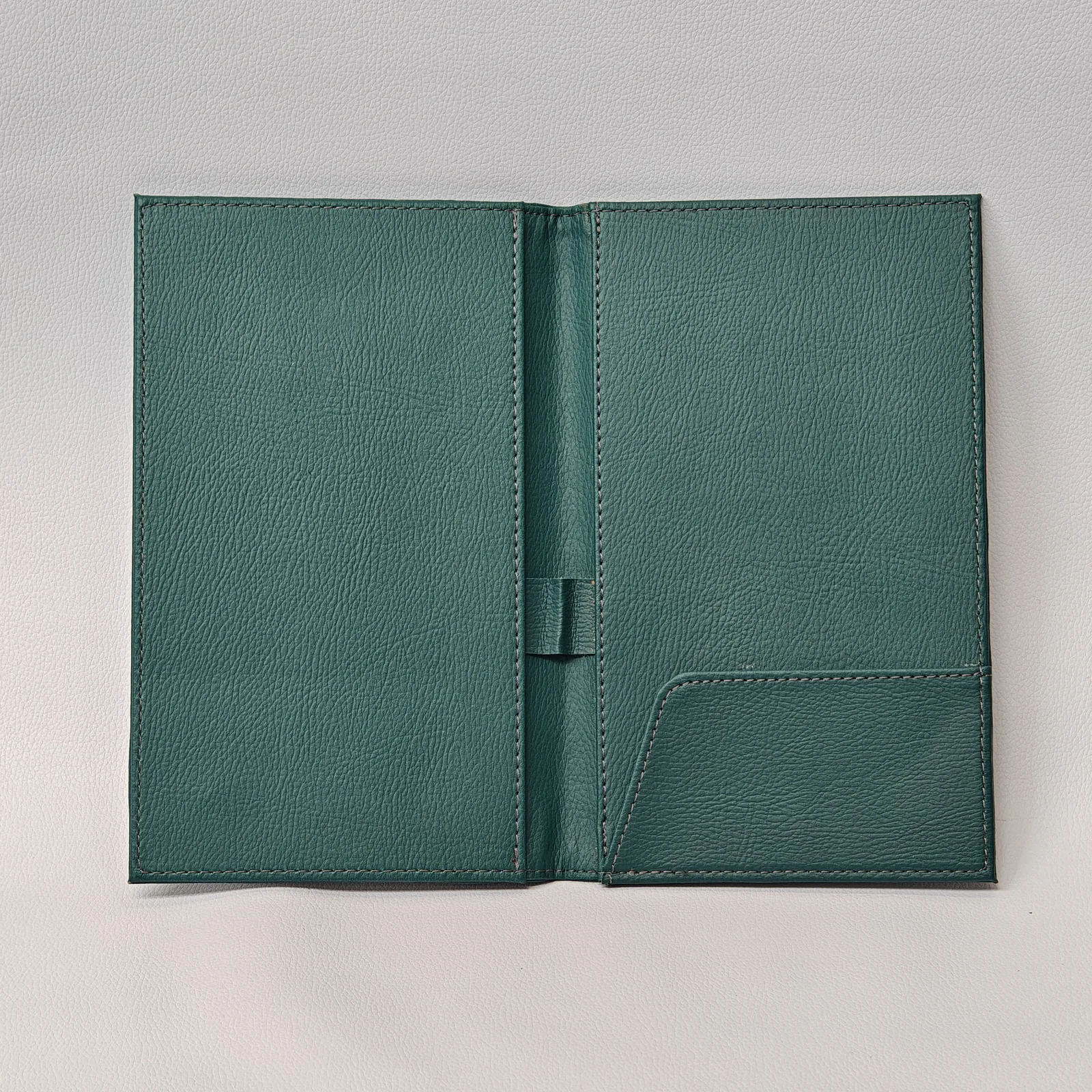 Open bill presenter showing interior card holder pocket