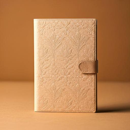 Hand-bound journal with Indochine floral emboss