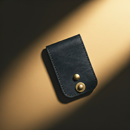 Upcycled leather key organizer with brass screw