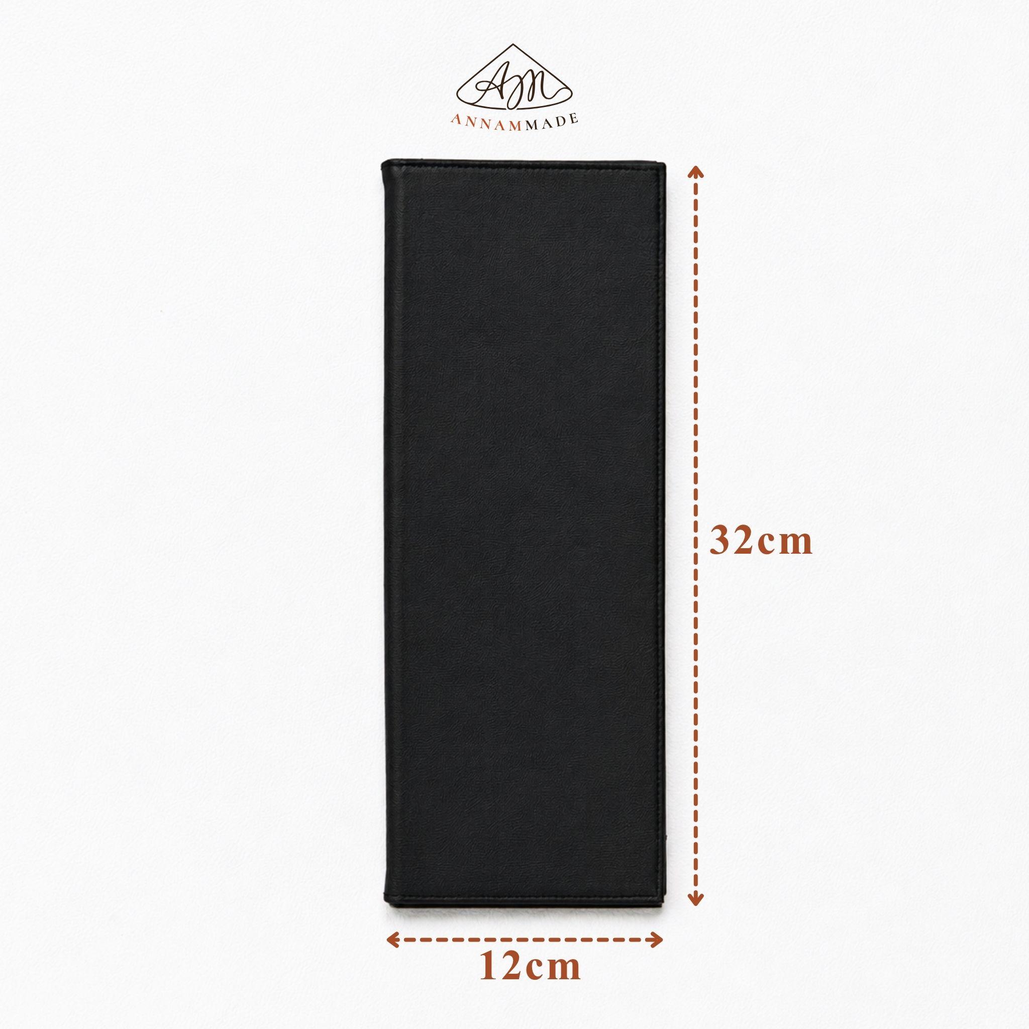 Leather Wine List Cover 12×32 cm — Bar, Pub & Lounge