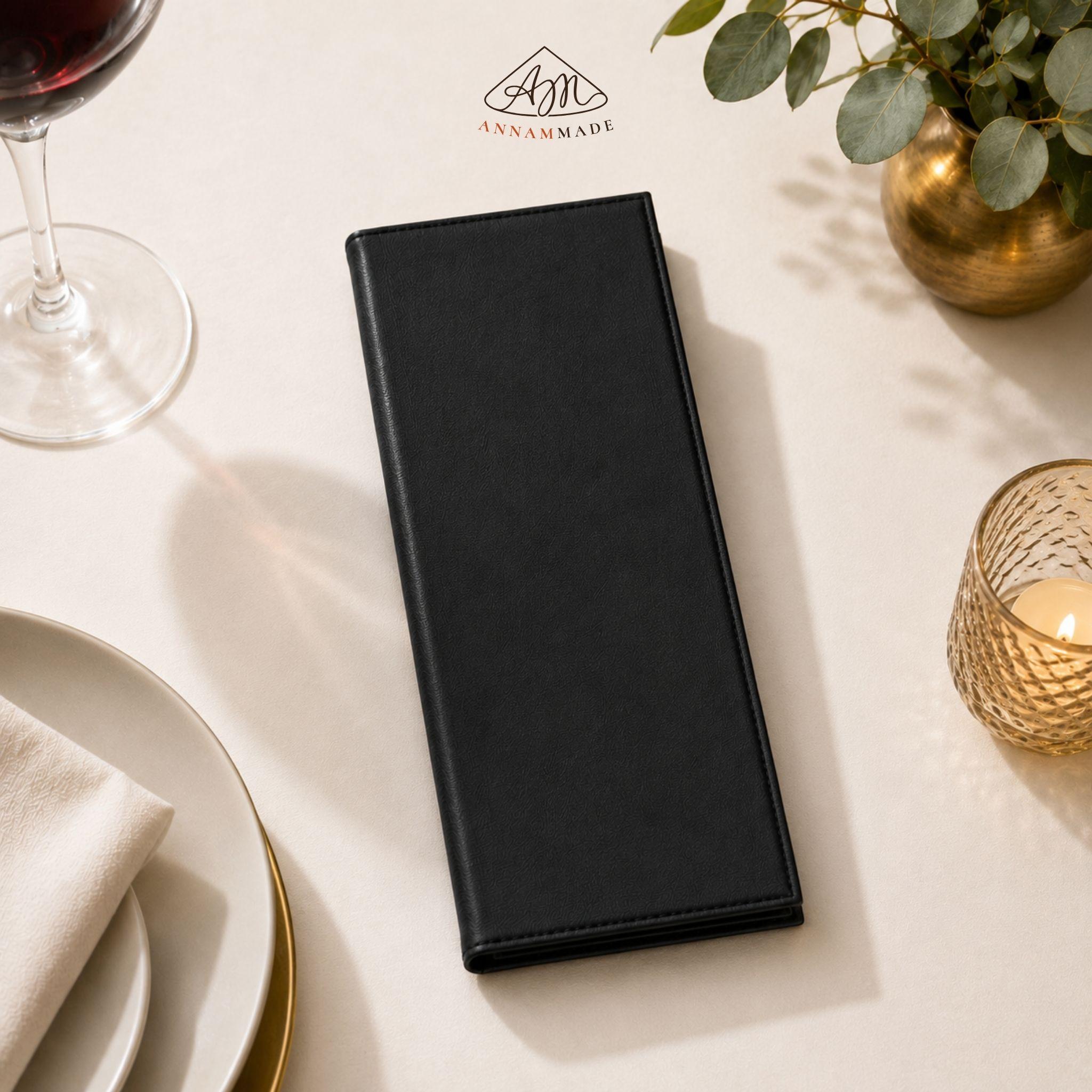 Leather Wine List Cover 12×32 cm — Bar, Pub & Lounge