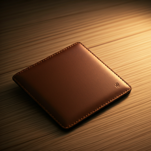 Amber leather passport wallet with card slots