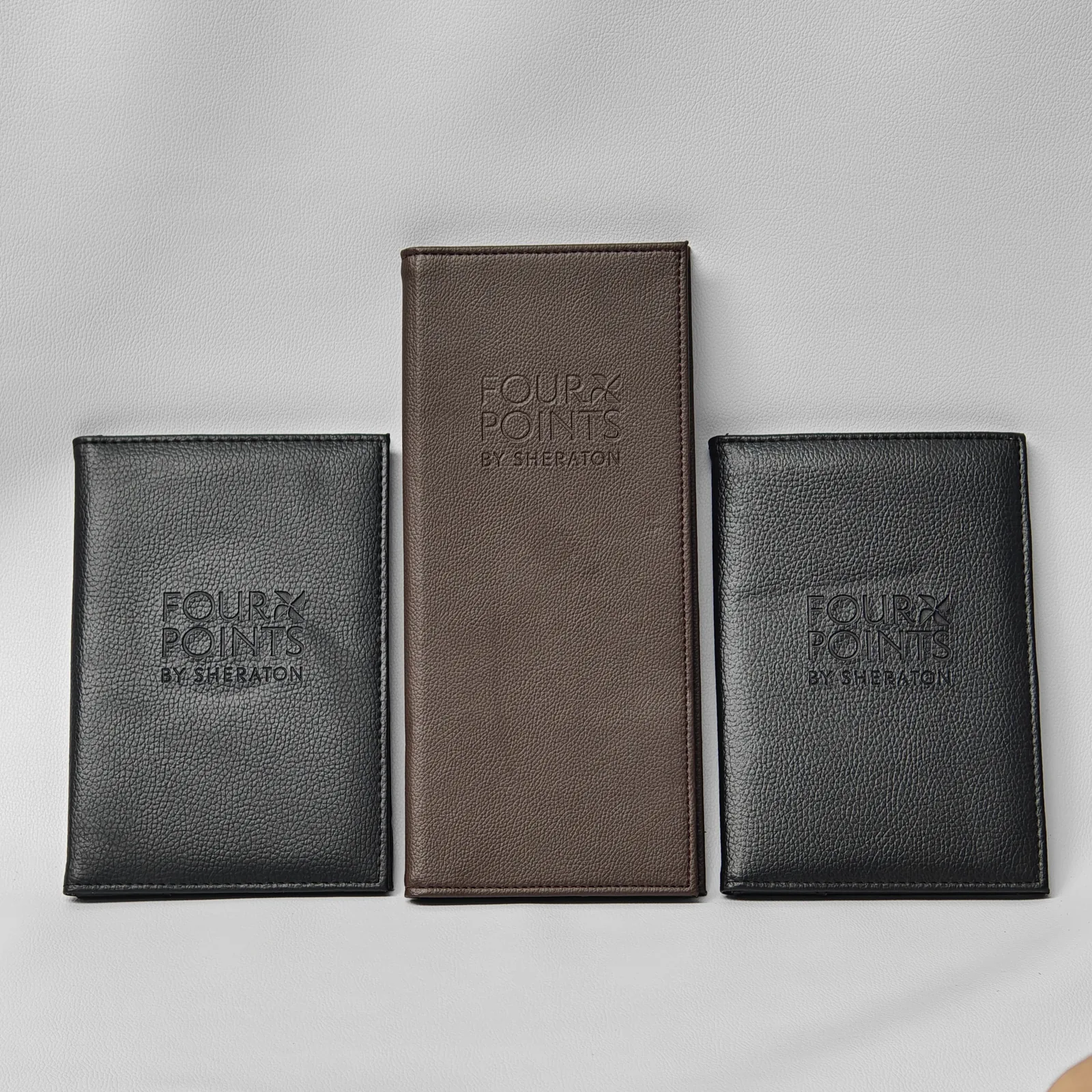 Complete lineup of slim bill presenters showing all available sizes and colors