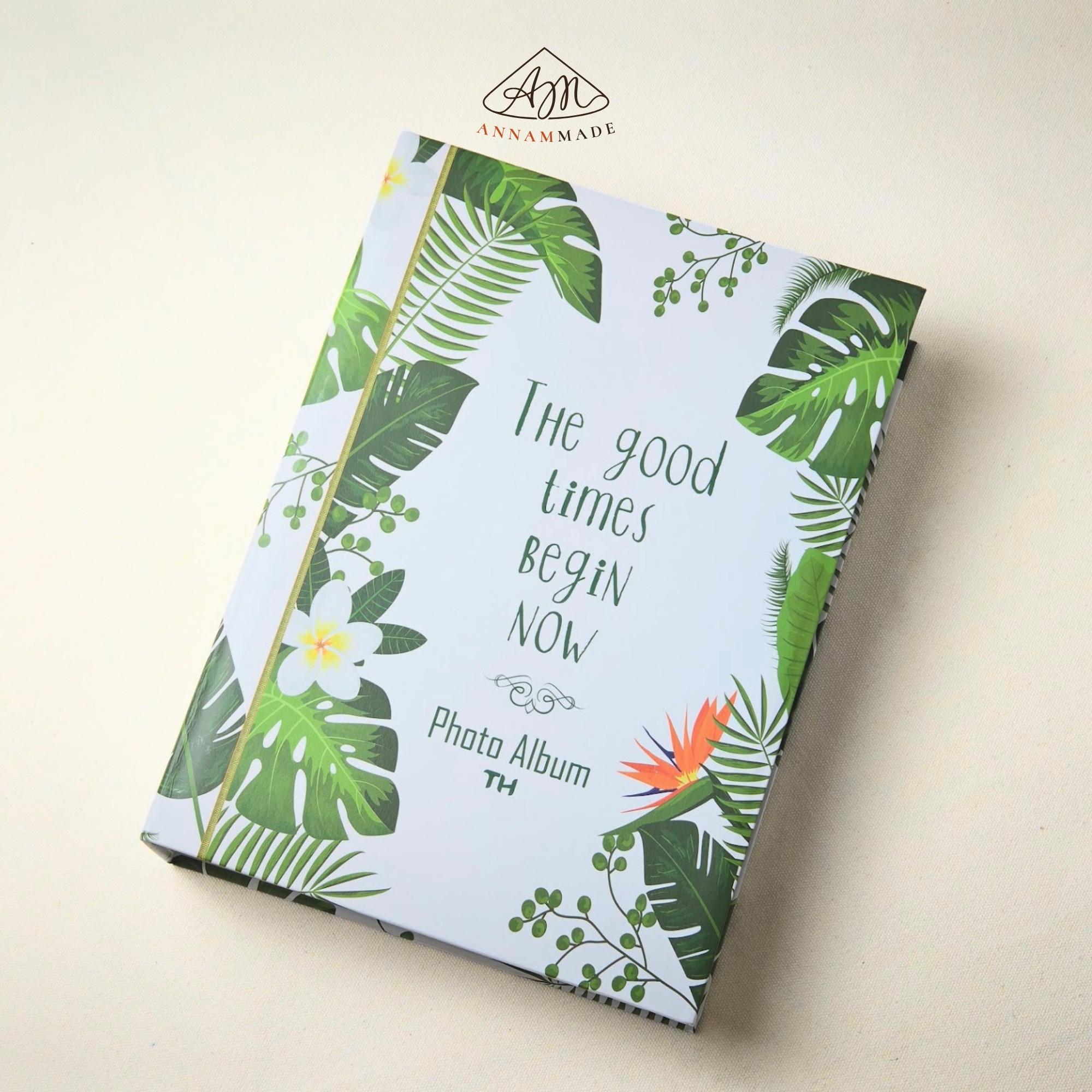 Tropical Leaf Hardcover Photo Album 13×18 cm — 40 to 400 Photos