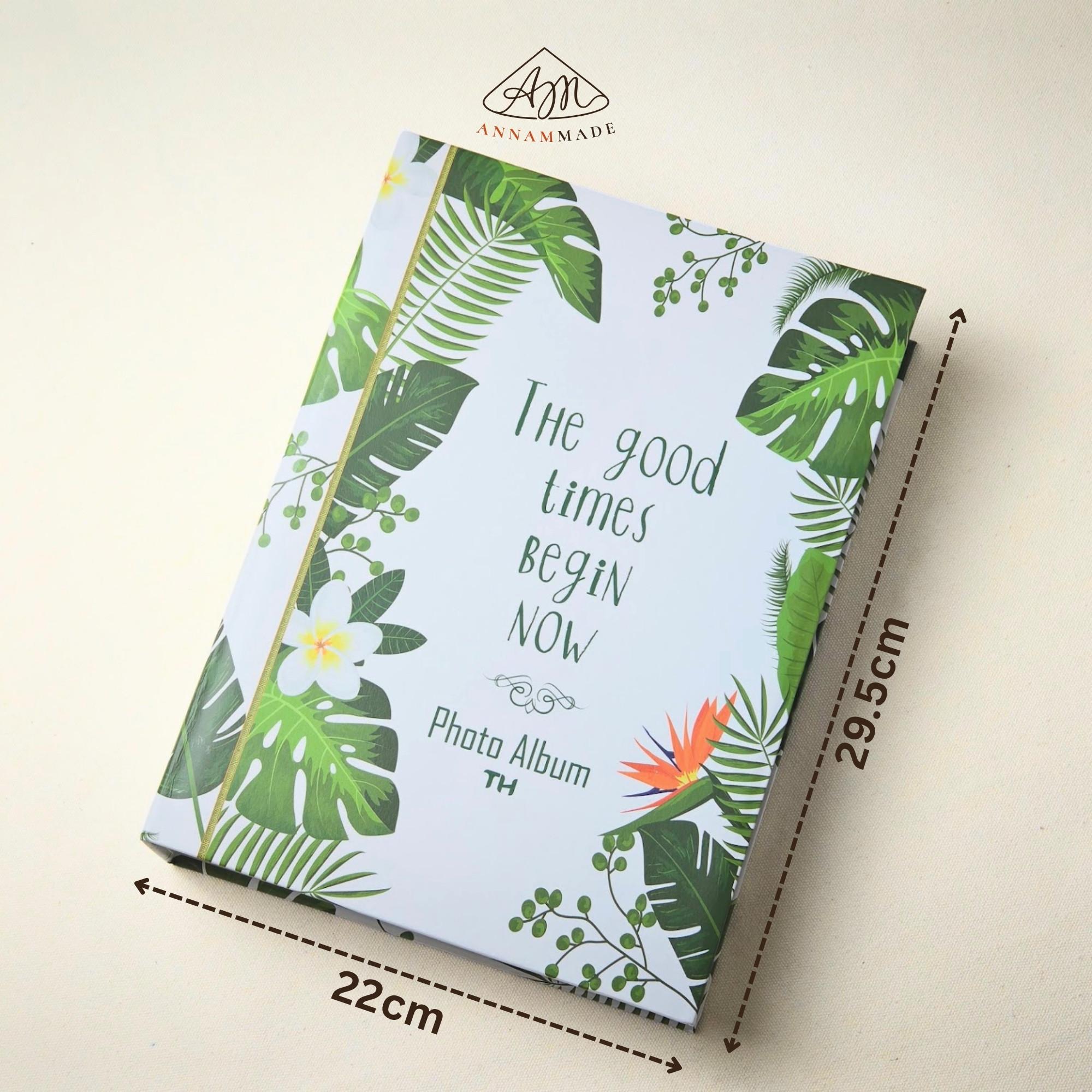 Tropical Leaf Hardcover Photo Album 13×18 cm — 40 to 400 Photos